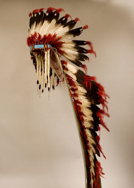 Federhaube Coiffe indienne Pocahontas Indian headdress Winnetou War Bonnet 