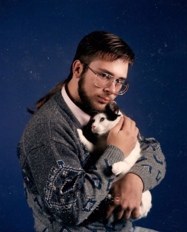 Men Posing With Their Cats 2