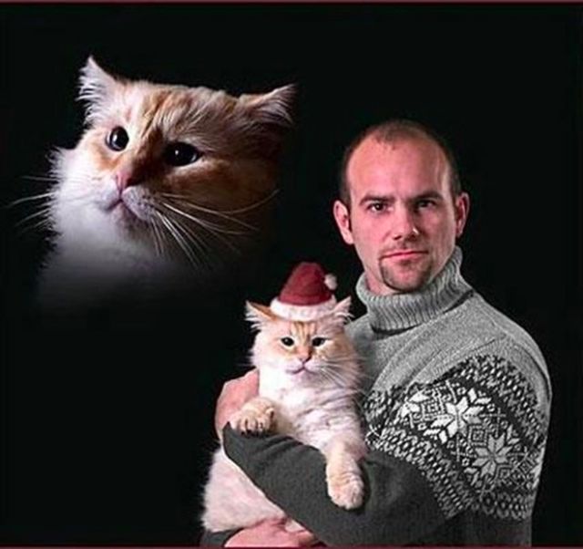 Men Posing With Their Cats 14