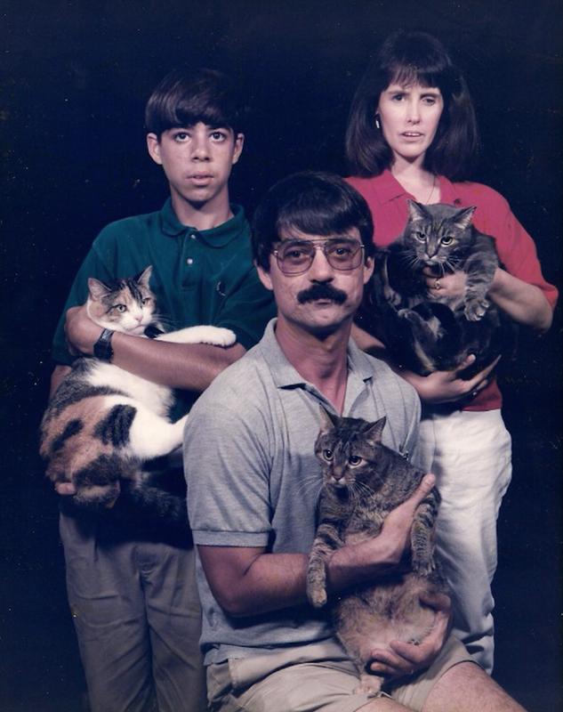Men Posing With Their Cats 3