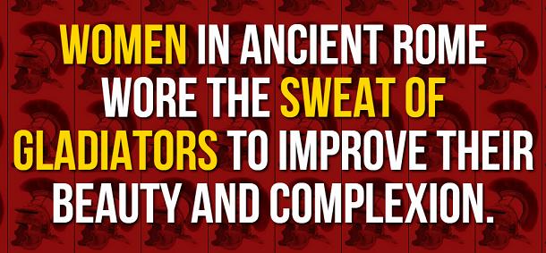 facts about ancient rome - gladiator sweat