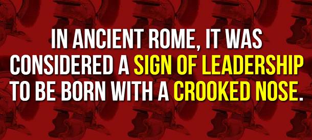 facts about ancient rome - crooked nose